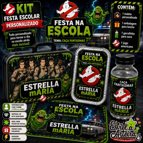 Kit festa escolar - Tema Caça Fantasmas