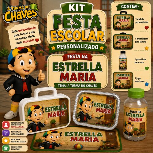 Kit festa escolar - Tema kiko