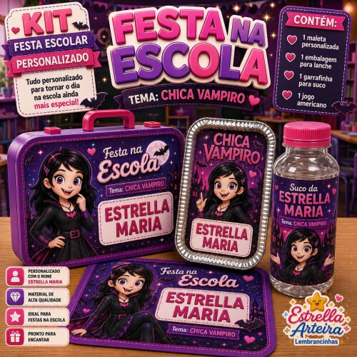 Kit festa escolar - Tema Chica Vampira