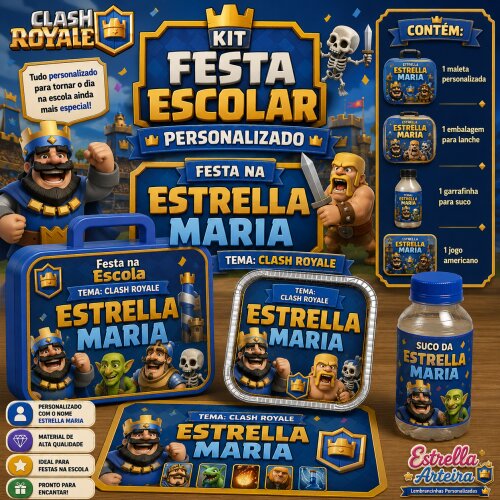 Kit festa escolar - Tema Clash Royale
