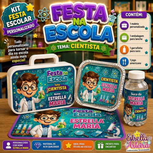 Kit festa na Escola Cientista