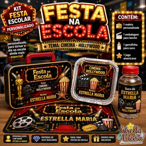 Kit festa na Escola Cinema Hollywood