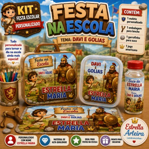 Kit festa na Escola Davi e Golias