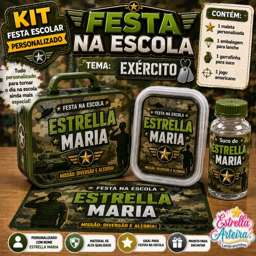 Kit festa na Escola Exército