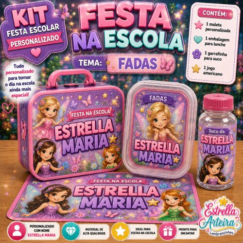 Kit festa na Escola Fadas