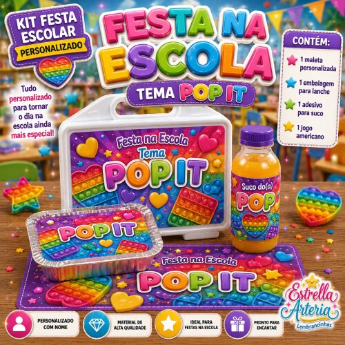Kit festa na Escola Pop it