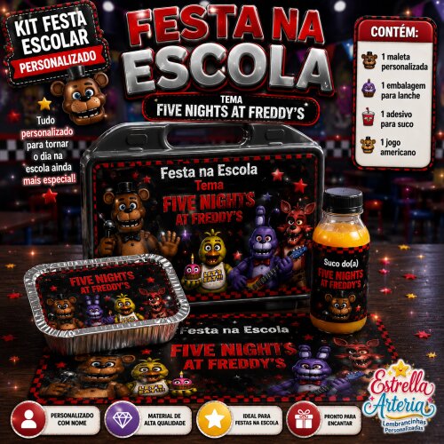 Kit festa na Escola Five night at Freddys