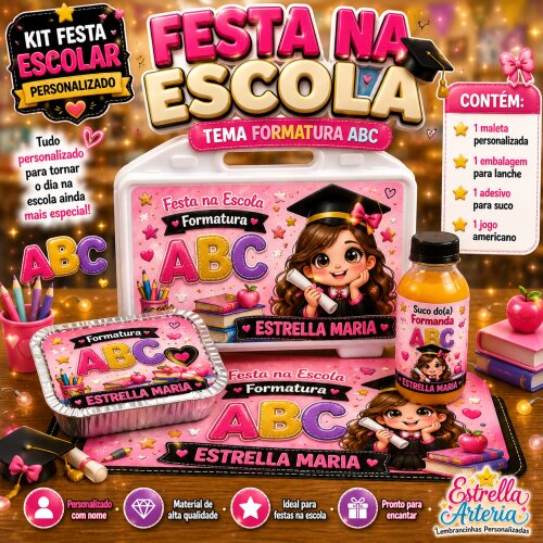 Kit festa na Escola Formatura ABC menina