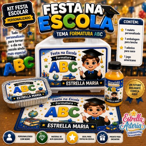 Kit festa na Escola Formatura ABC menino