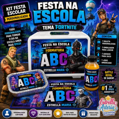 Kit festa na Escola Fortnite