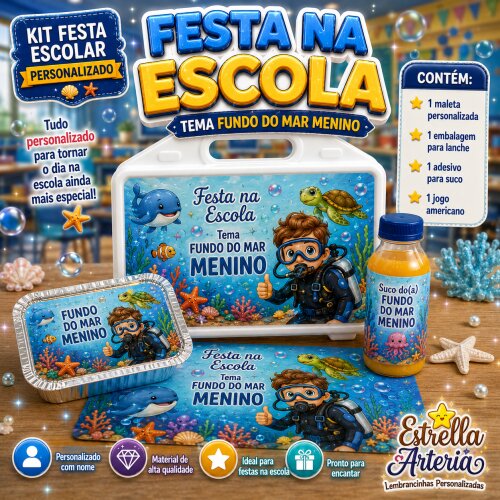 Kit festa na Escola Fundo do Mar