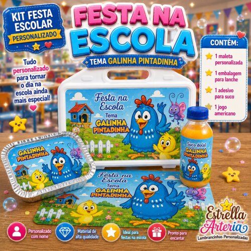 Kit festa na Escola Galinha Pintadinha