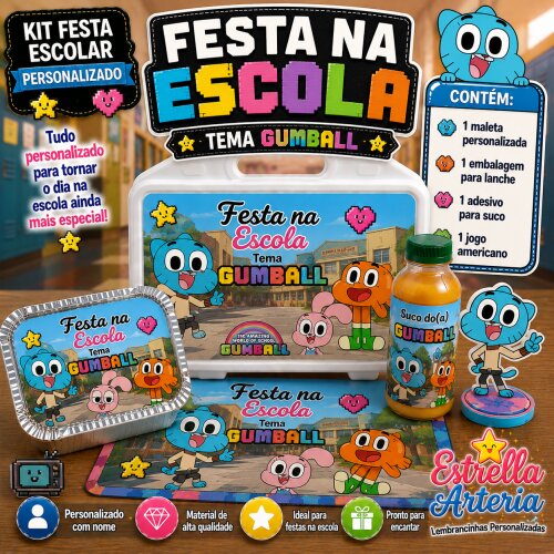 Kit festa na Escola Gumball