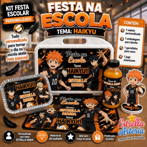Kit festa na Escola Haikyu