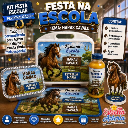 Kit festa na Escola Haras Cavalos