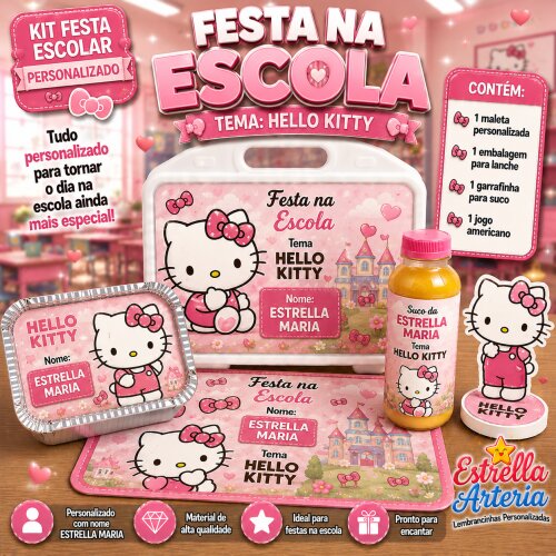 Kit festa na Escola Hello Kitty