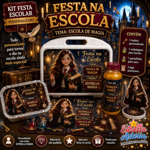Kit festa na Escola Harry Potter