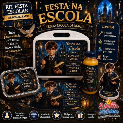 Kit festa na Escola Harry Potter