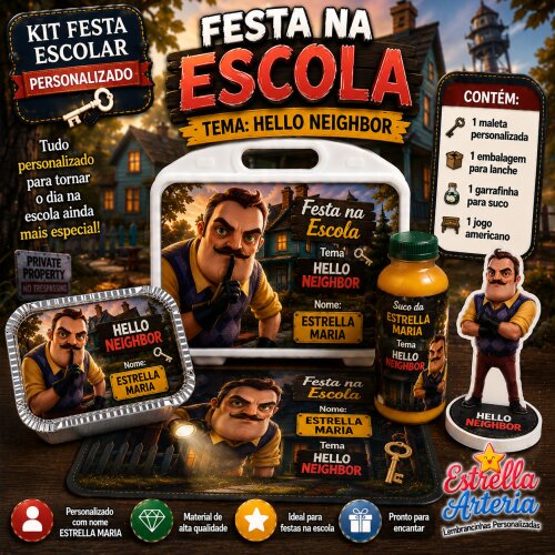 Kit festa na Escola Hello Neighbor