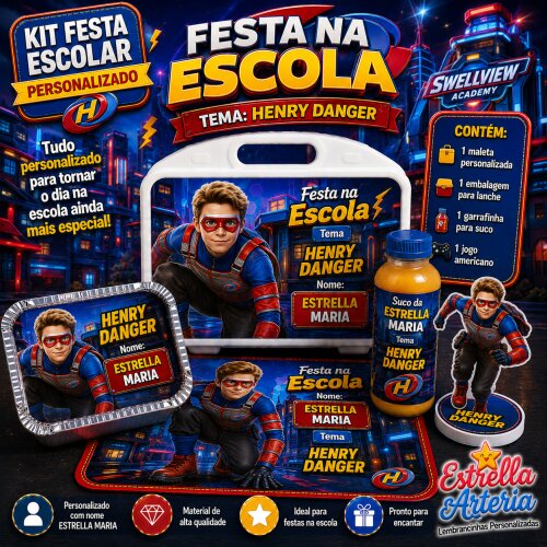 Kit festa na Escola Henry Danger