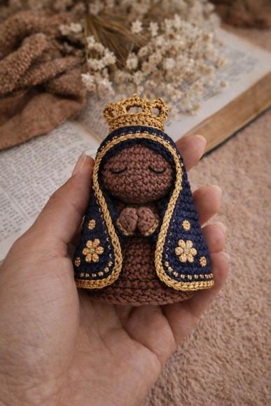 10und Lembrancinhas Nossa Senhora Aparecida Amigurumi Crochê