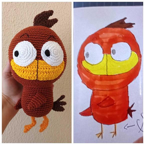 Amigurumi Personalizado a Partir do Desenho da Criança