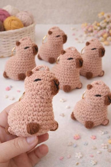 Chaveiro de Crochê Capivara - 10und