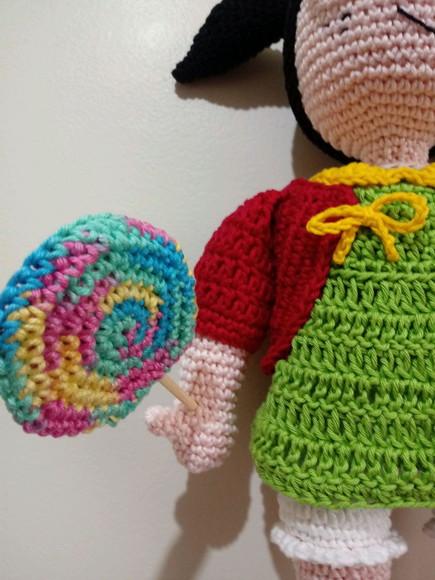 Chiquinha crochê (em pé)