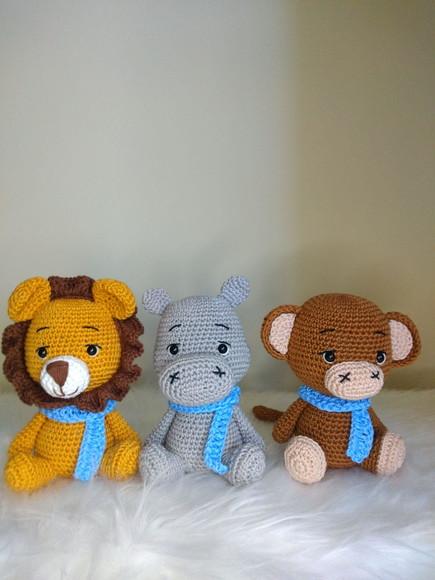 Coleção Safari Baby - 5 Amigurumis
