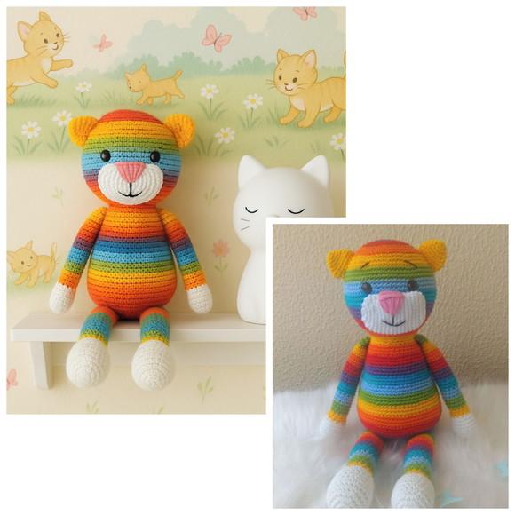 Gato Colorido Amigurumi
