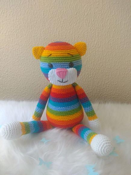 Gato Colorido Amigurumi