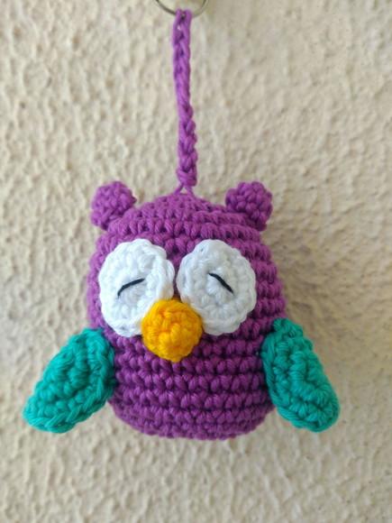 Kit 20 Chaveiros Coruja em Amigurumi - Lembrancinhas