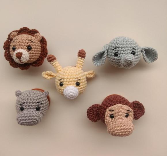 Kit 30 Chaveiros Safari - Lembrancinhas Amigurumi