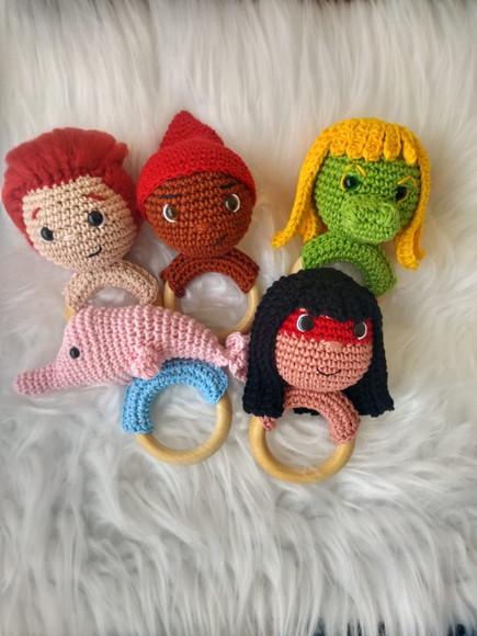 Kit 5und- Chocalhos Folclore Amigurumi