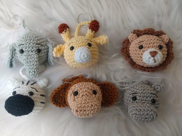 Kit 85 Chaveiro Safari - Lembrancinha Amigurumi
