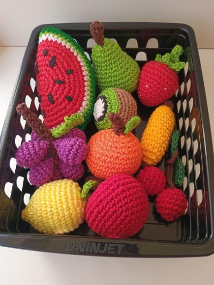Kit de Frutas de Crochê