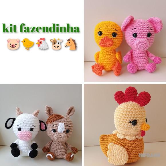 Kit Fazendinha Amigurumis- 5und