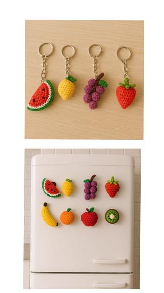 Kit de Frutas de Crochê