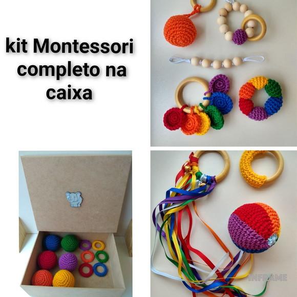 Kit Montessori 10 Itens - Caixa mdf