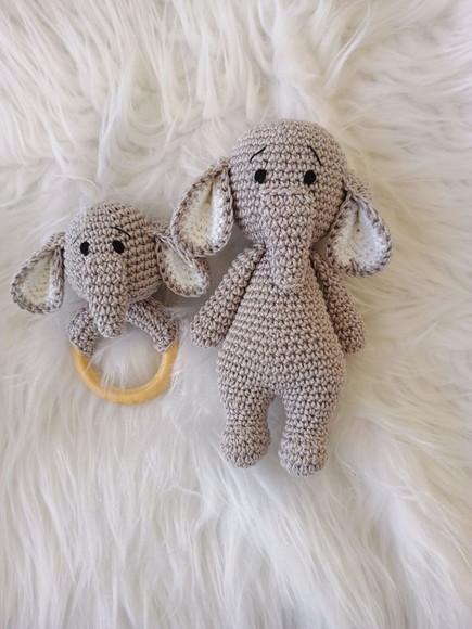 Kit Presente Amigurumi Elefantinho em Crochê
