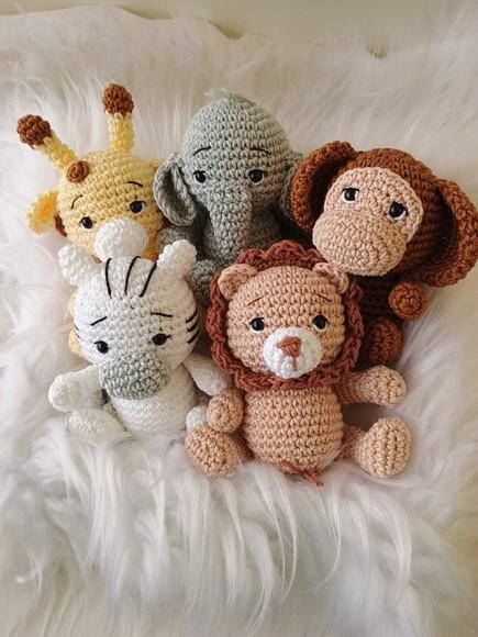 Kit Presente Safari Amigurumi 3 Und