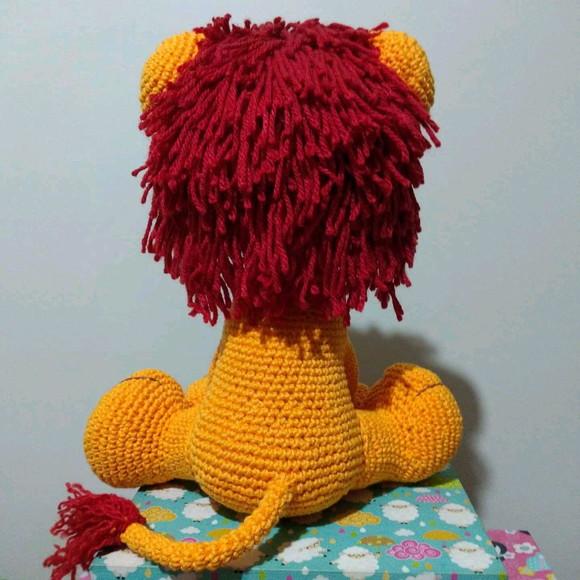 Leão em crochê (Amigurumi)
