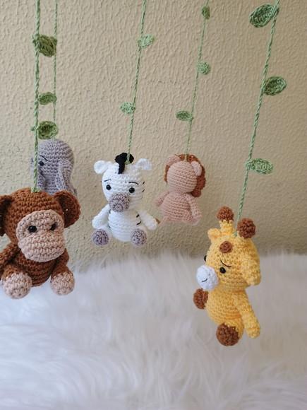 Móbile Musical Amigurumi Safari