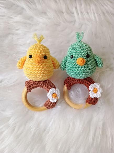 Mordedor Passarinho Amigurumi