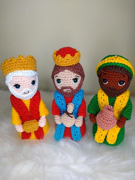 os Três Reis Magos em Crochê