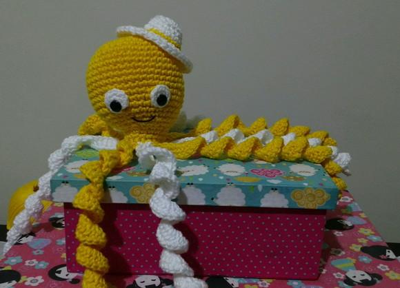 Polvo Amigurumi para Recém Nascido