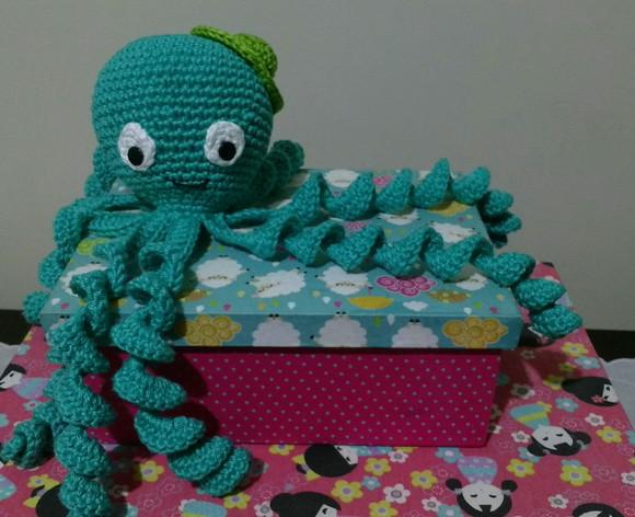 Polvo Amigurumi para Recém Nascido