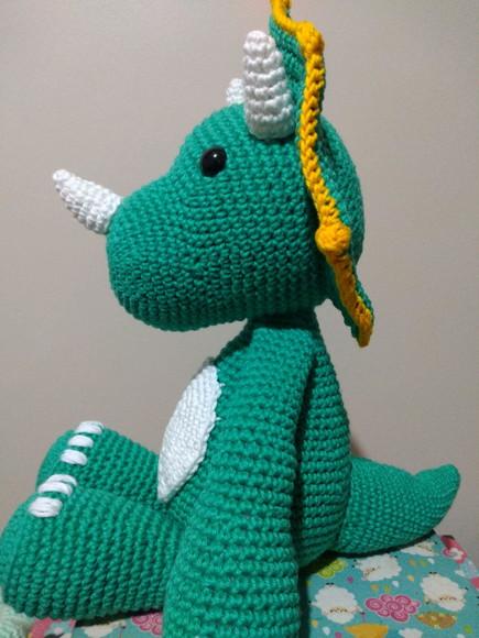 Triceratops em Crochê