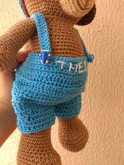 Urso Aviador de Crochê