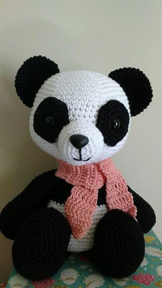 Urso Panda de crochê